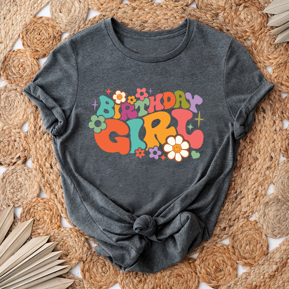 Birthday Girl Shirt, Birthday Party Girl Shirt, Birthday Girl Flower Shirt