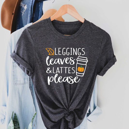 Legging Leaves Thanksgiving Day T-shirt